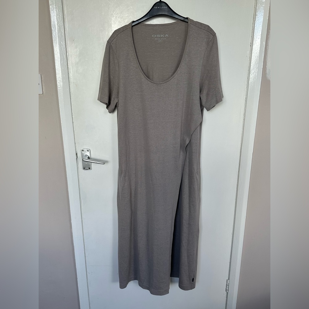 OSKA Hemp and Cotton Blend Midaxi Dress - Picture 1 of 7